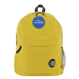 12 Wholesale 17" Mustard Classic Backpack