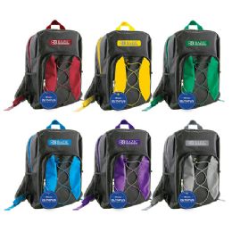 24 Wholesale 17" Bungee Backpack - Assorted Color
