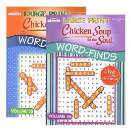 48 pieces Kappa Large Print Chicken Soup For The Soul Word Finds Puzzle Book - Crosswords, Dictionaries, Puzzle books