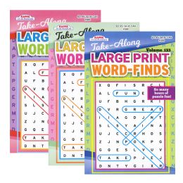 24 pieces Kappa Take Along Large Print Word Finds Puzzle Book - Digest Size - Crosswords, Dictionaries, Puzzle books