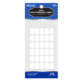 24 pieces 1/2" X 3/4" White Multipurpose Label (510/pack) - Labels