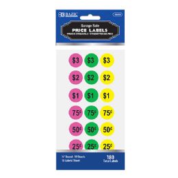 24 Wholesale Garage Sale Label (180/pack)