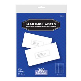 24 pieces 1" X 2 5/8" White Address Labels (300/pack) - Labels