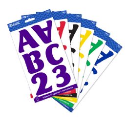 24 Wholesale 2" Alphabet & Numbers Stickers (72/pack)
