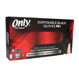 20 Bulk Only Disposable Black Gloves pe