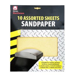 48 Pieces Simply Sand Paper 10 Count - Hardware Gear