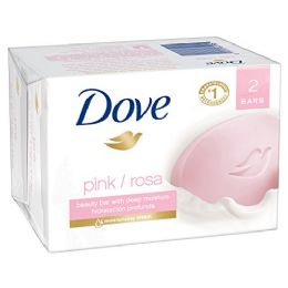 24 Wholesale Dove Bar Soap 100g 2 Pack Pink