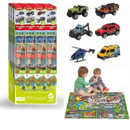 12 Pieces 1:64 2pc Cars With City Carpet - Toys & Games