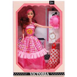 12 Pieces 11.5" Victoria Doll W/ Accessories - Girls Toys