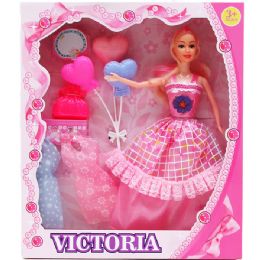12 Wholesale 11.5" Victoria Doll W/ Accss