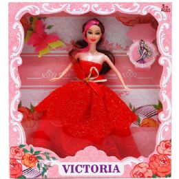 12 Pieces 11.5" Victoria Doll W/ Accessories - Dolls