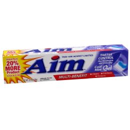 24 Wholesale Aim Toothpaste 5.5z Tartar Control