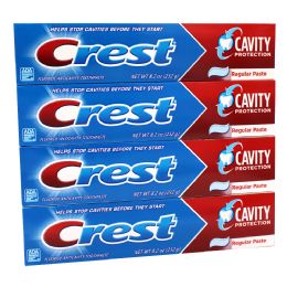12 Wholesale Crest Toothpaste 8.2z 4 Count Quad Pack Regular