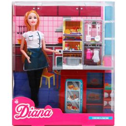 12 Wholesale 11.5" Diana Doll W/ Accss