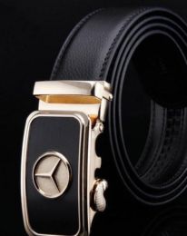 24 Pieces Leather Belts Color Gold Black - Mens Belts