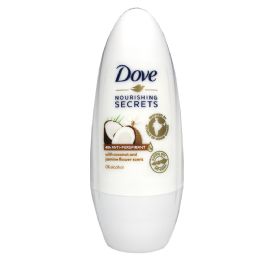 24 Wholesale Dove Deodorant Roll On 50ml Coconut Jasmin
