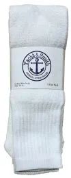 84 Wholesale Yacht & Smith Men's White Cotton Tube Socks, Size 10-13
