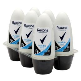 6 Pieces Rexona Roll On 50ml Aqua - Deodorant