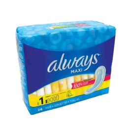 12 Wholesale Always Maxi 24 Count Pad Regular Unscented