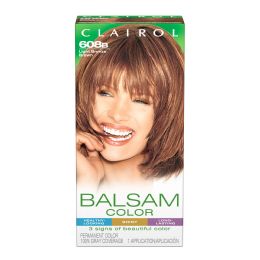 12 Wholesale Clairol Balsam Hair Color 1 Count Light Brown Number 608b