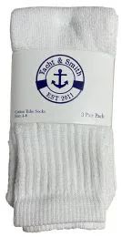 36 Pairs Yacht & Smith Kids White Cotton Tube Socks Size 4-6 - Boys Crew Sock
