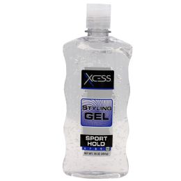 12 Wholesale Xcess Styling Hair Gel 16z Sport Clear