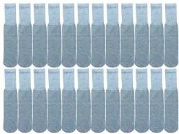 Yacht & Smith Kids Gray Solid Tube Socks Size 4-6 Bulk Pack