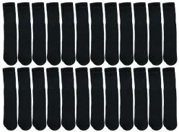 Yacht & Smith Kids Black Solid Tube Socks Size 4-6