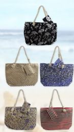 12 Bulk Beach Bag Assorted Colors