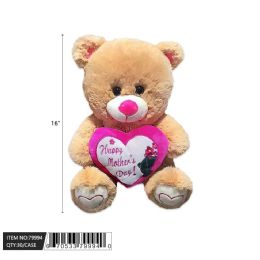 12 Wholesale 16" Brown Mother's Day Bear W/ Musical