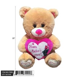 12 Pieces 20" Brown Mother's Day Bear W/ Musical - Toys & Games