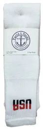 1200 Wholesale Yacht & Smith Men's Cotton King Size Extra Long Usa Tube SockS- Size 13-16