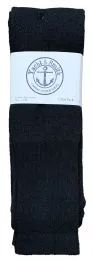 36 Wholesale Yacht & Smith Men's Cotton Extra Long Black Tube SockS- King Size 13-16