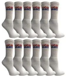 84 Pairs Yacht & Smith Women's Cotton Terry Cushioned Usa Logo Athletic White Tube Socks - Women's Tube Sock