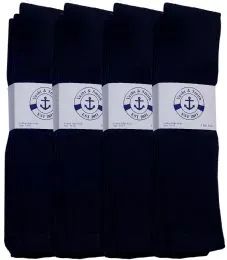 48 Pairs Yacht & Smith 28 Inch Men's Long Tube Socks, Navy Cotton Tube Socks Size 10-13 - Mens Tube Sock