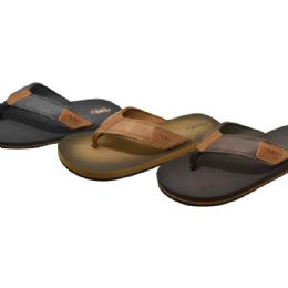 36 Wholesale Mens Fashion Flat Sandals. Man Made Sole And Upper Imported