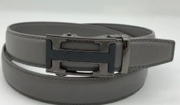 24 Wholesale Belts For Mens Color Grey