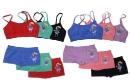 48 Sets Girl's Seamless Bra + Boxer Set Size S - Girls Tank Tops and Tee Shirts