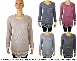 48 Wholesale Womens Sweaters Assorted Color And Size