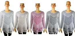 48 Pieces Womens Sweaters Winter Fuzzy Wide Bottom Assorted Color And Size - Womens Sweaters & Cardigan