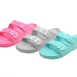 24 Wholesale Womens Fashion Flat Sandals Man Made Sole And Upper Imported