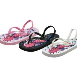 36 Pairs Girls Fashion Flat Sandals Man Made Sole And Upper Imported - Girls Flip Flops