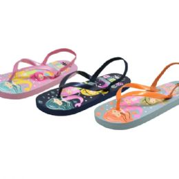 36 Pairs Girls Fashion Flat Sandals Man Made Sole And Upper Imported - Girls Flip Flops