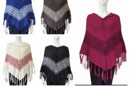 48 Pieces Womens Plain Design Shawl Assorted Color - Winter Pashminas and Ponchos
