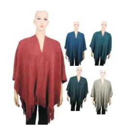 48 Wholesale Womens Plain Design Shawl Assorted Color