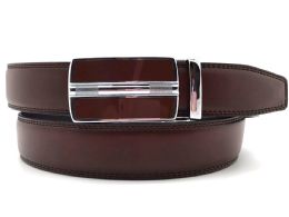 24 Wholesale Belts For Mens Color Dark Brown