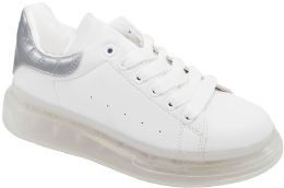 12 of Women Sneakers Silver Size 5 - 10 Assorted