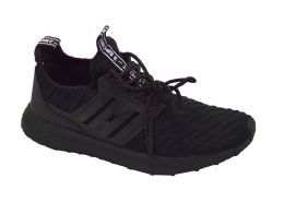 12 Pairs Men's Air Cushion Sport Running Shoes Casual Athletic Tennis Sneakers In Black - Men's Sneakers