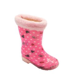 12 Wholesale Girls Waterproof Rain And Garden Boot With Comfort Insole