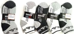 60 Wholesale Crew Sock Assorted Color Size 9 - 11